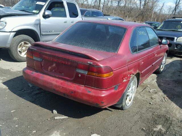 4S3BD6558S7225877 - 1995 SUBARU LEGACY LS RED photo 4