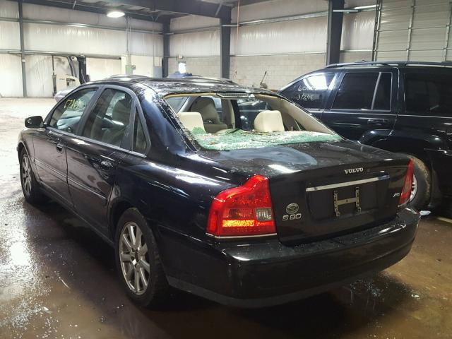 YV1TH59H341382868 - 2004 VOLVO S80 2.5T BLACK photo 3