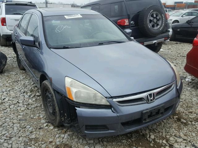 1HGCM66847A046440 - 2007 HONDA ACCORD EX BLUE photo 1