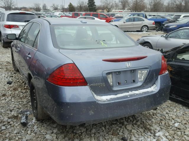 1HGCM66847A046440 - 2007 HONDA ACCORD EX BLUE photo 3