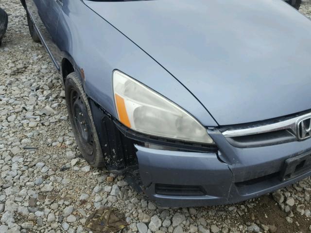 1HGCM66847A046440 - 2007 HONDA ACCORD EX BLUE photo 9