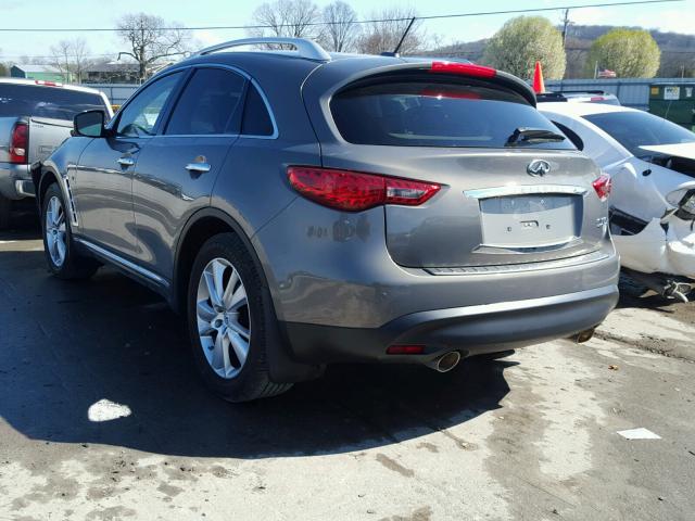 JN8CS1MUXFM382263 - 2015 INFINITI QX70 GRAY photo 3