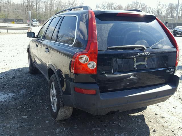 YV1CZ59H441094726 - 2004 VOLVO XC90 BLACK photo 3