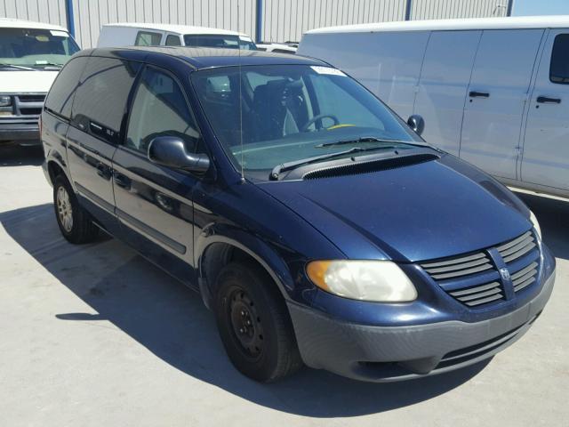 1D4GP25E45B347100 - 2005 DODGE CARAVAN SE BLUE photo 1