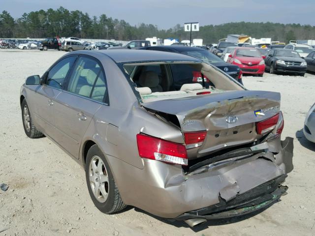 5NPEU46F86H023017 - 2006 HYUNDAI SONATA GLS GOLD photo 3