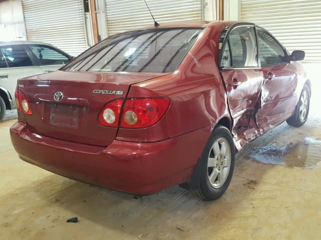 1NXBR32E16Z684238 - 2006 TOYOTA COROLLA CE RED photo 4