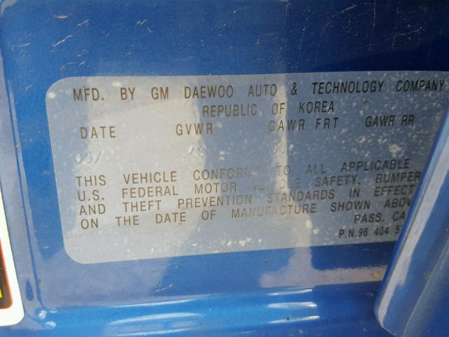 KL1TD56656B549949 - 2006 CHEVROLET AVEO BASE Mavi fotoğraf 10