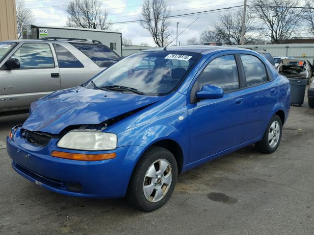 KL1TD56656B549949 - 2006 CHEVROLET AVEO BASE Mavi fotoğraf 2