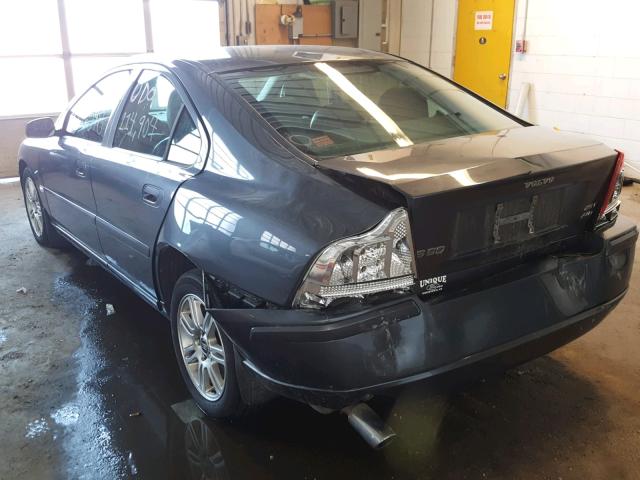 YV1RH592762547047 - 2006 VOLVO S60 2.5T GRAY photo 3