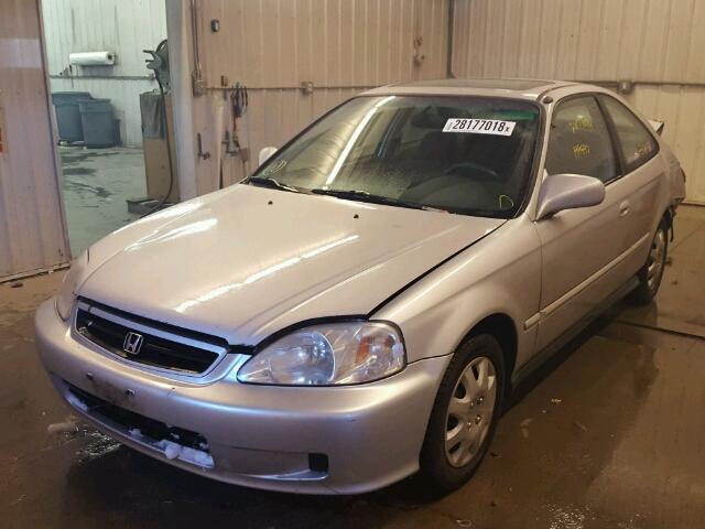 1HGEJ8245YL049983 - 2000 HONDA CIVIC EX ვერცხლისფერი ფოტო 2