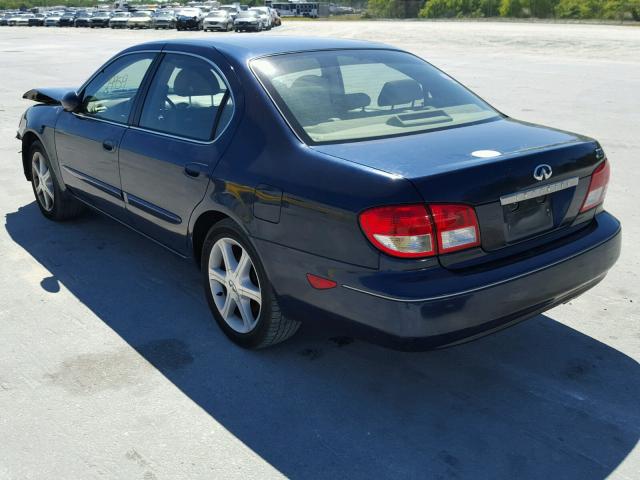 JNKDA31A52T013673 - 2002 INFINITI I35 BLUE photo 3