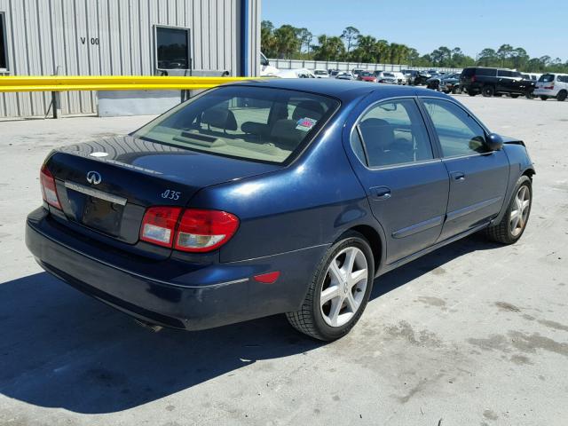 JNKDA31A52T013673 - 2002 INFINITI I35 BLUE photo 4