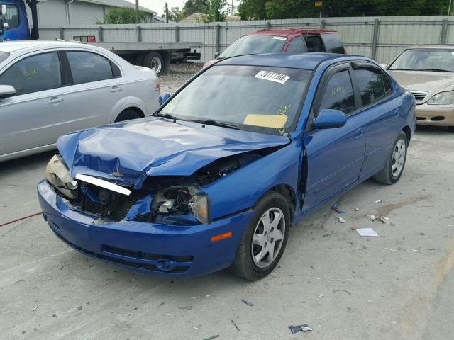 KMHDN46D56U372550 - 2006 HYUNDAI ELANTRA GL BLUE photo 2