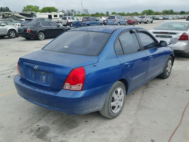 KMHDN46D56U372550 - 2006 HYUNDAI ELANTRA GL BLUE photo 4