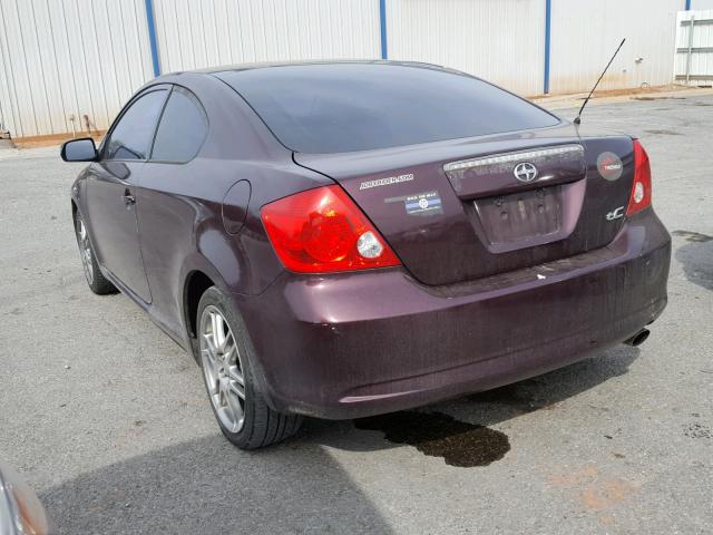 JTKDE177470200555 - 2007 TOYOTA SCION TC 栗色 照片 3