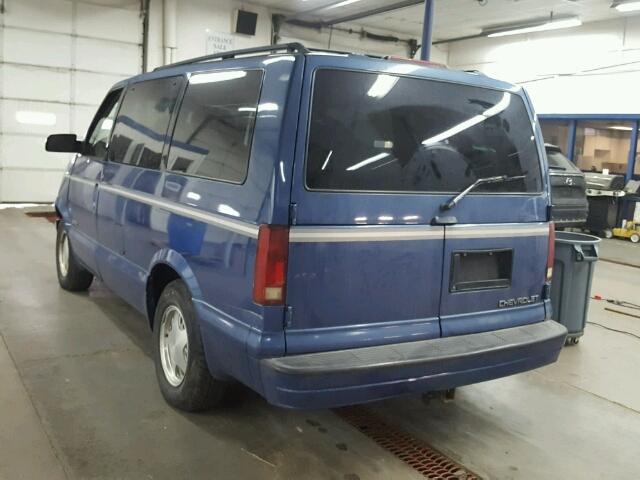 1GNDM19W9TB150661 - 1996 CHEVROLET ASTRO BLUE photo 3