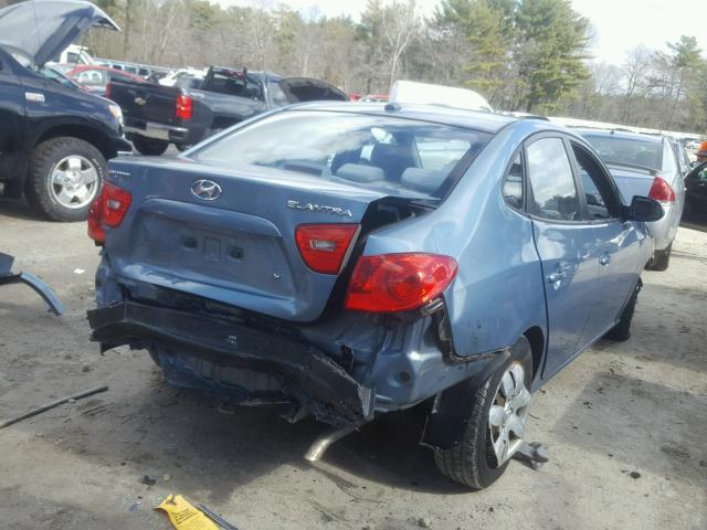 KMHDU46D97U217116 - 2007 HYUNDAI ELANTRA GL BLUE photo 4