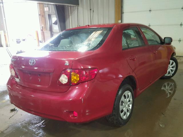 1NXBU4EEXAZ348077 - 2010 TOYOTA COROLLA BA RED photo 4