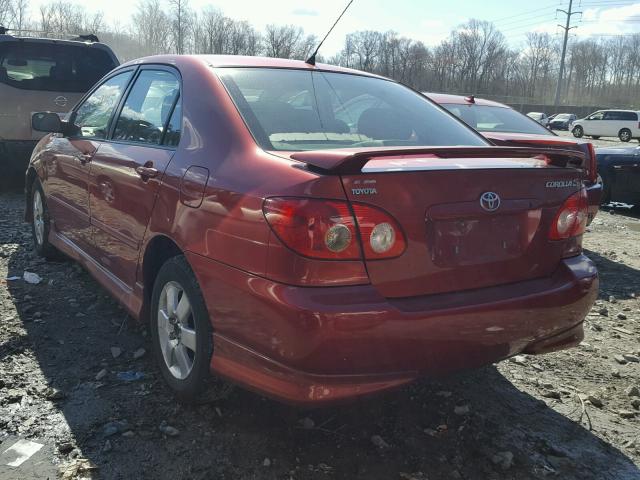 2T1BR32EX5C465732 - 2005 TOYOTA COROLLA CE RED photo 3