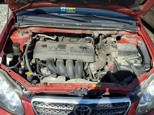 2T1BR32EX5C465732 - 2005 TOYOTA COROLLA CE RED photo 7