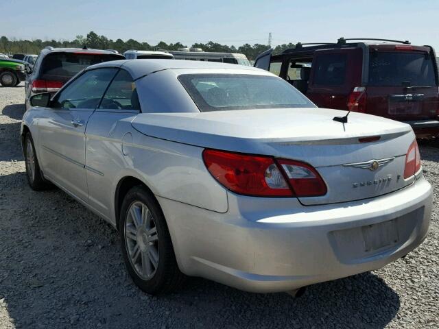 1C3LC65M88N100157 - 2008 CHRYSLER SEBRING LI GRAY photo 3