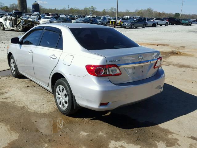 2T1BU4EEXBC653551 - 2011 TOYOTA COROLLA BA SILVER photo 3