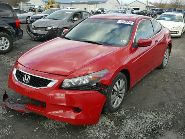 1HGCS12878A026974 - 2008 HONDA ACCORD EXL RED photo 2