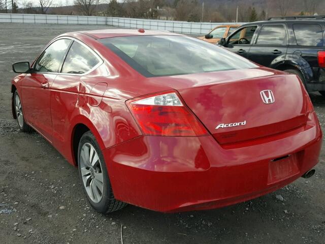 1HGCS12878A026974 - 2008 HONDA ACCORD EXL RED photo 3