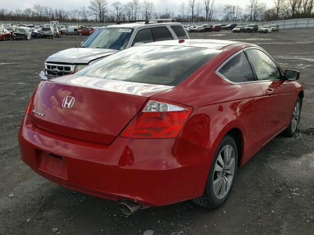 1HGCS12878A026974 - 2008 HONDA ACCORD EXL RED photo 4