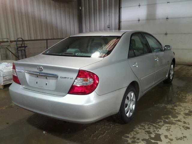 4T1BE32K04U283567 - 2004 TOYOTA CAMRY LE SILVER photo 4