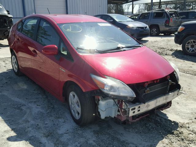 JTDKN3DU7A0067186 - 2010 TOYOTA PRIUS RED photo 1