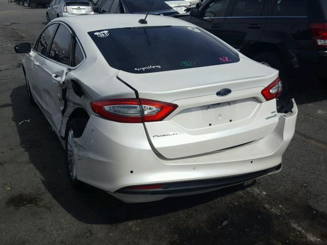 3FA6P0LU1DR192755 - 2013 FORD FUSION SE WHITE photo 3