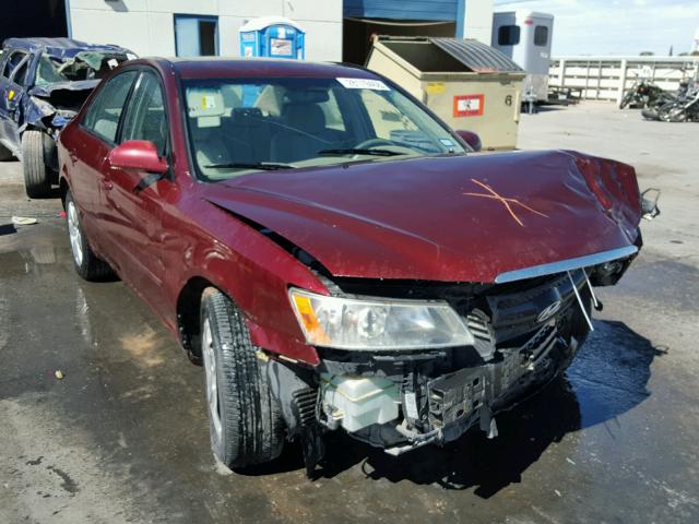 5NPET46C68H348213 - 2008 HYUNDAI SONATA GLS MAROON photo 1