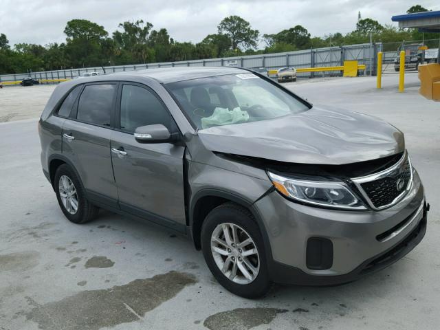 5XYKT4A65EG426407 - 2014 KIA SORENTO LX GRAY photo 1