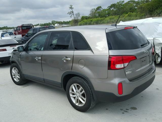 5XYKT4A65EG426407 - 2014 KIA SORENTO LX GRAY photo 3