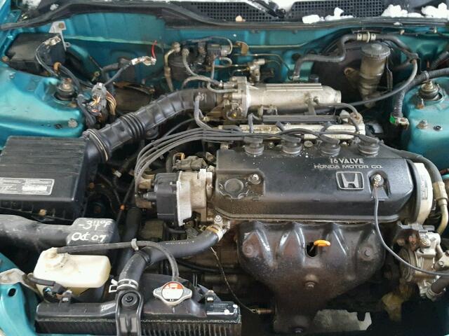 2HGEH2468PH005365 - 1993 HONDA CIVIC DX TEAL photo 7