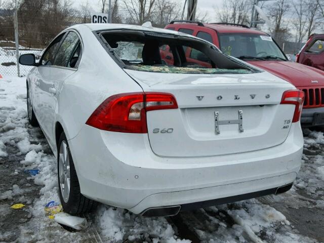 YV1612TK9G2413821 - 2016 VOLVO S60 PREMIE WHITE photo 3