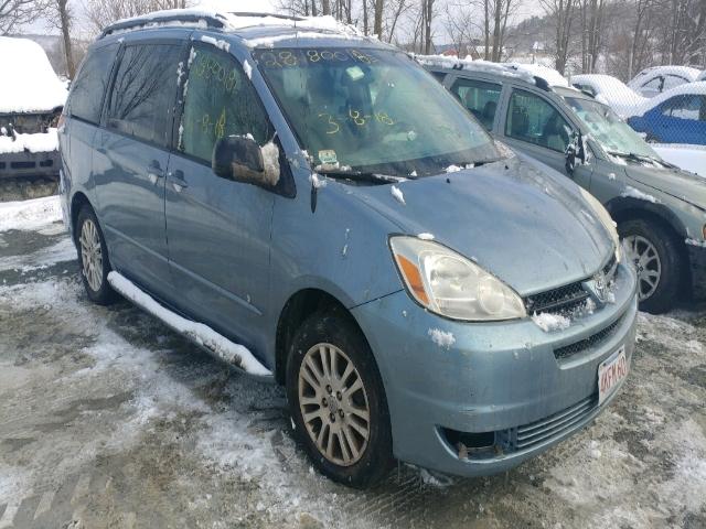 5TDZA23C04S000962 - 2004 TOYOTA SIENNA CE BLUE photo 1