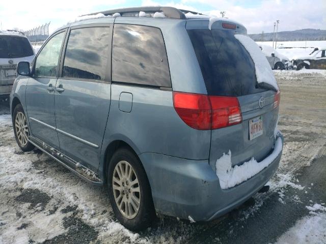 5TDZA23C04S000962 - 2004 TOYOTA SIENNA CE BLUE photo 3