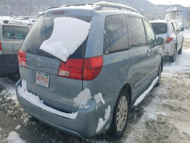 5TDZA23C04S000962 - 2004 TOYOTA SIENNA CE BLUE photo 4