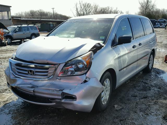 5FNRL3H22AB027404 - 2010 HONDA ODYSSEY LX SILVER photo 2