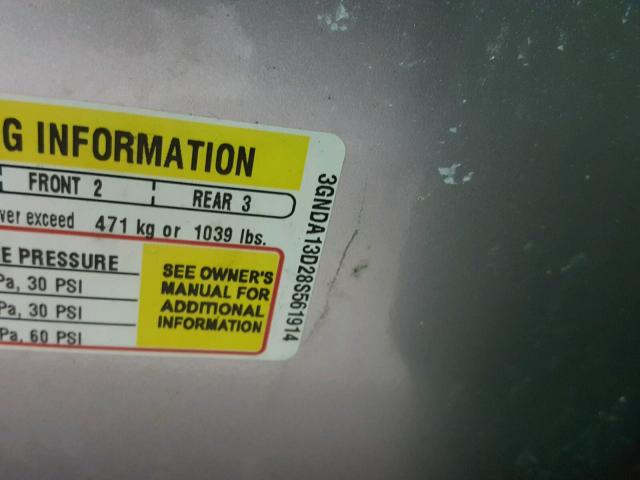 3GNDA13D28S561914 - 2008 CHEVROLET HHR LS 灰色 照片 10