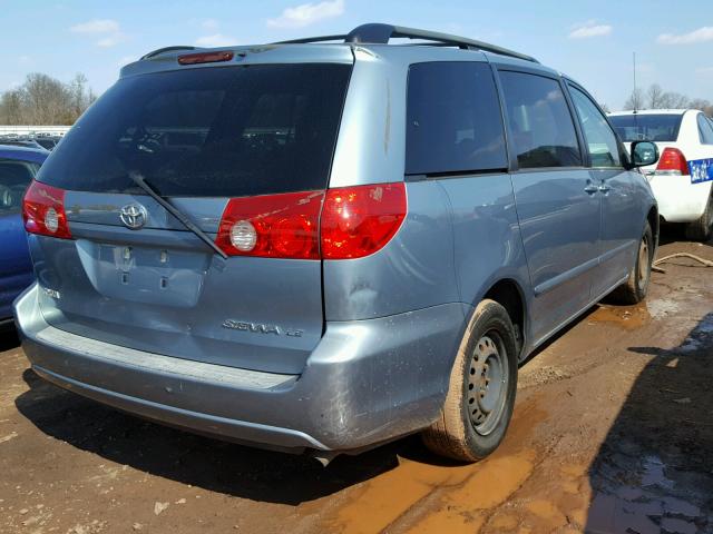 5TDZK23C07S056028 - 2007 TOYOTA SIENNA CE BLUE photo 4