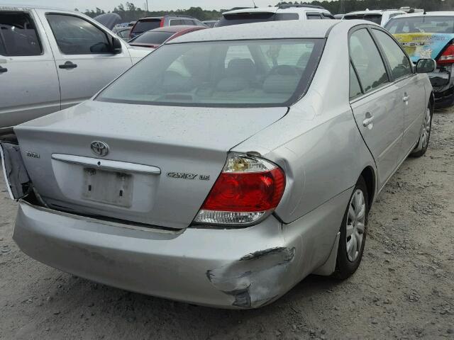 4T1BE30K05U103797 - 2005 TOYOTA CAMRY LE SILVER photo 4