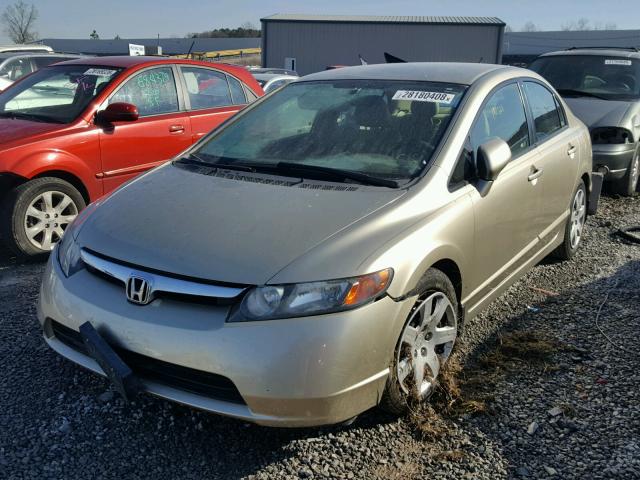 1HGFA16567L122825 - 2007 HONDA CIVIC LX GOLD photo 2