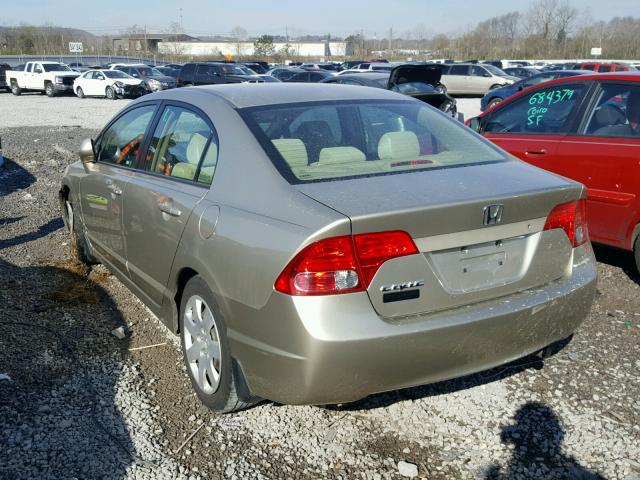 1HGFA16567L122825 - 2007 HONDA CIVIC LX GOLD photo 3