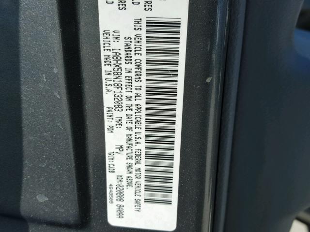 1A8HX58N18F132083 - 2008 CHRYSLER ASPEN LIMI GRAY photo 10