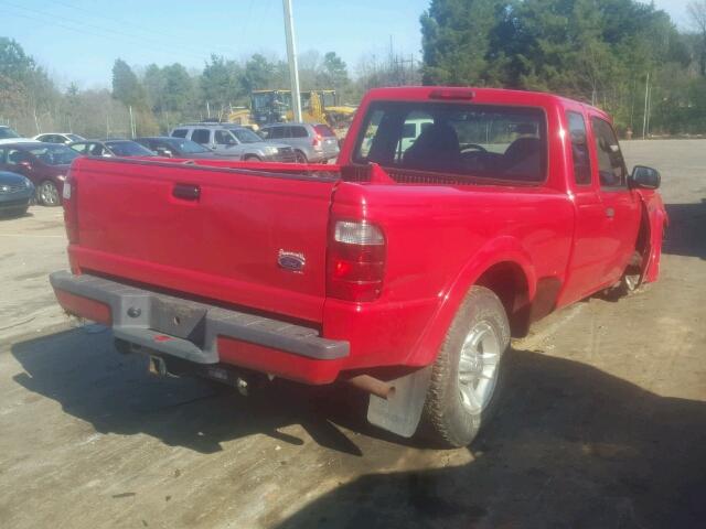 1FTYR14V93TA05639 - 2003 FORD RANGER SUP RED photo 4