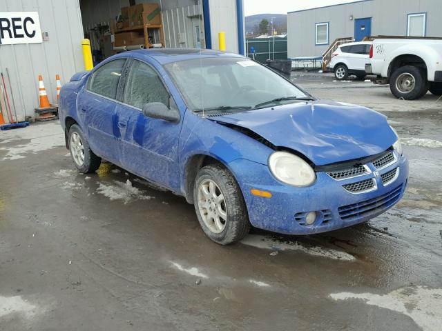 1B3ES56CX5D281594 - 2005 DODGE NEON SXT BLUE photo 1