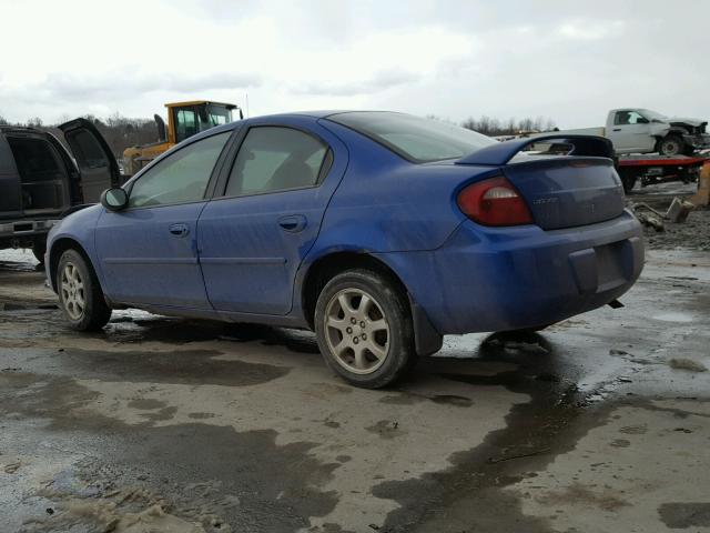 1B3ES56CX5D281594 - 2005 DODGE NEON SXT BLUE photo 3